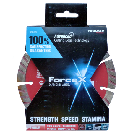 Diamond Blade 125mm x 22.23mm 10mm Turbo Segment Force X